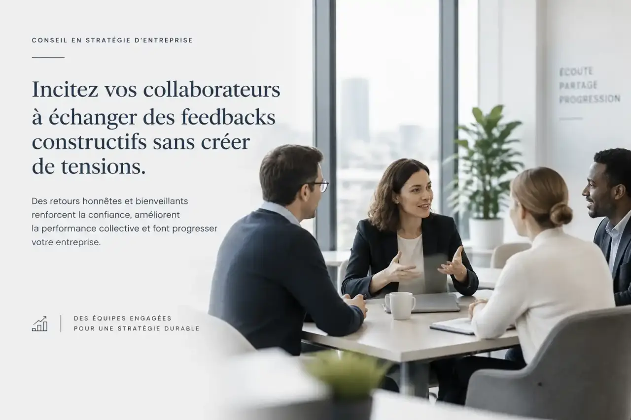 Incitez vos collaborateurs à échanger des feedbacks constructifs sans créer de tensions